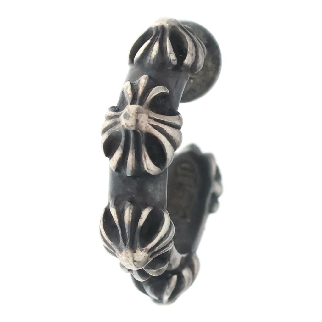 CHROME HEARTS (クロムハーツ) HOOP CROSS クロスバンド フープピアス シルバー BCA100