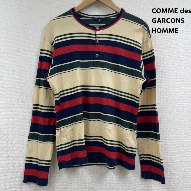 コムデギャルソンオム マルチカラー ボーダー柄 ヘンリーネック カットソー HM-T013 メンズ S ISItems【USED】【古着】【中古】50164570