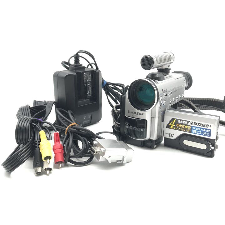 良品 SHARP シャープ スマートメディア miniDV VL-PD7 日本製 デジタル ビデオカメラ 家電 オーディオ機器 稼働品 シルバー y596