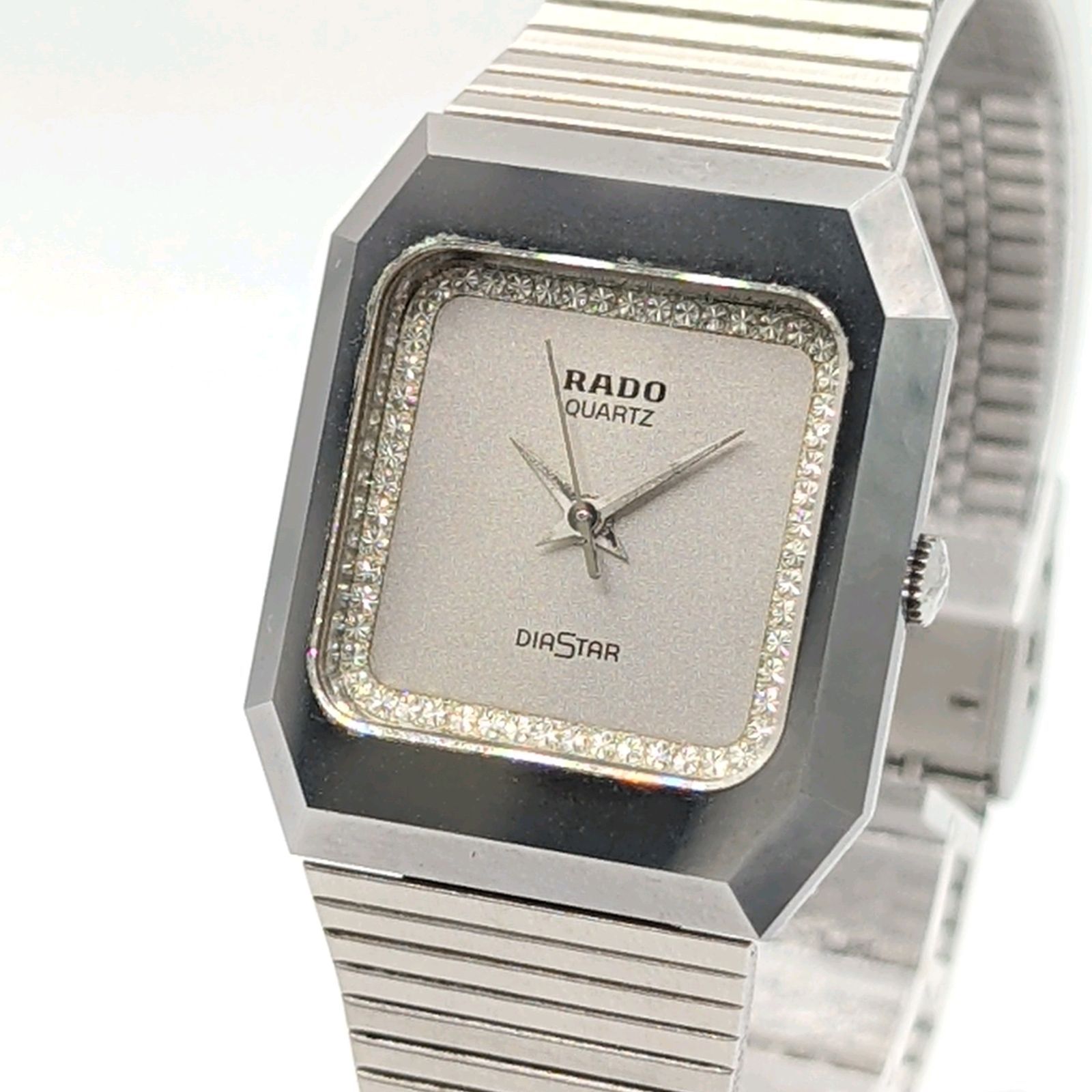 RADO DIASTAR 110.0142.3 Watch Quartz Ladies Silver dial Stones Y2K 00S Vintage ラドー ダイアスター 時計 クオーツ レディース シルバー ストーン ヴィンテージ 稼働品 18,000円