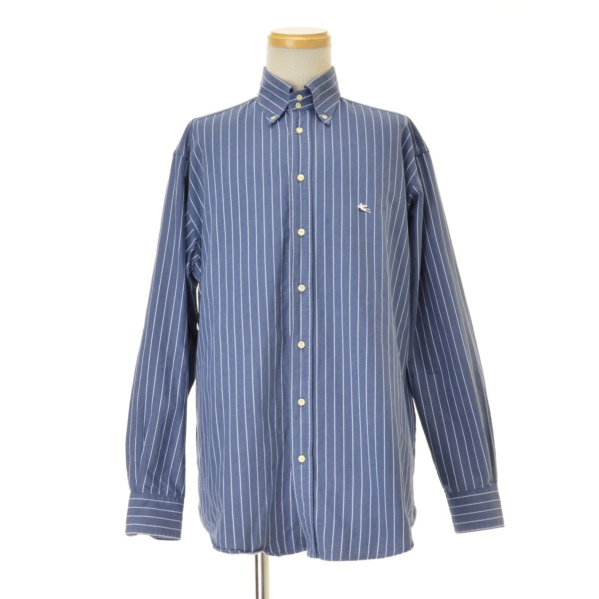 【ETRO】オックスフォードストライプ ボタンダウン長袖シャツ