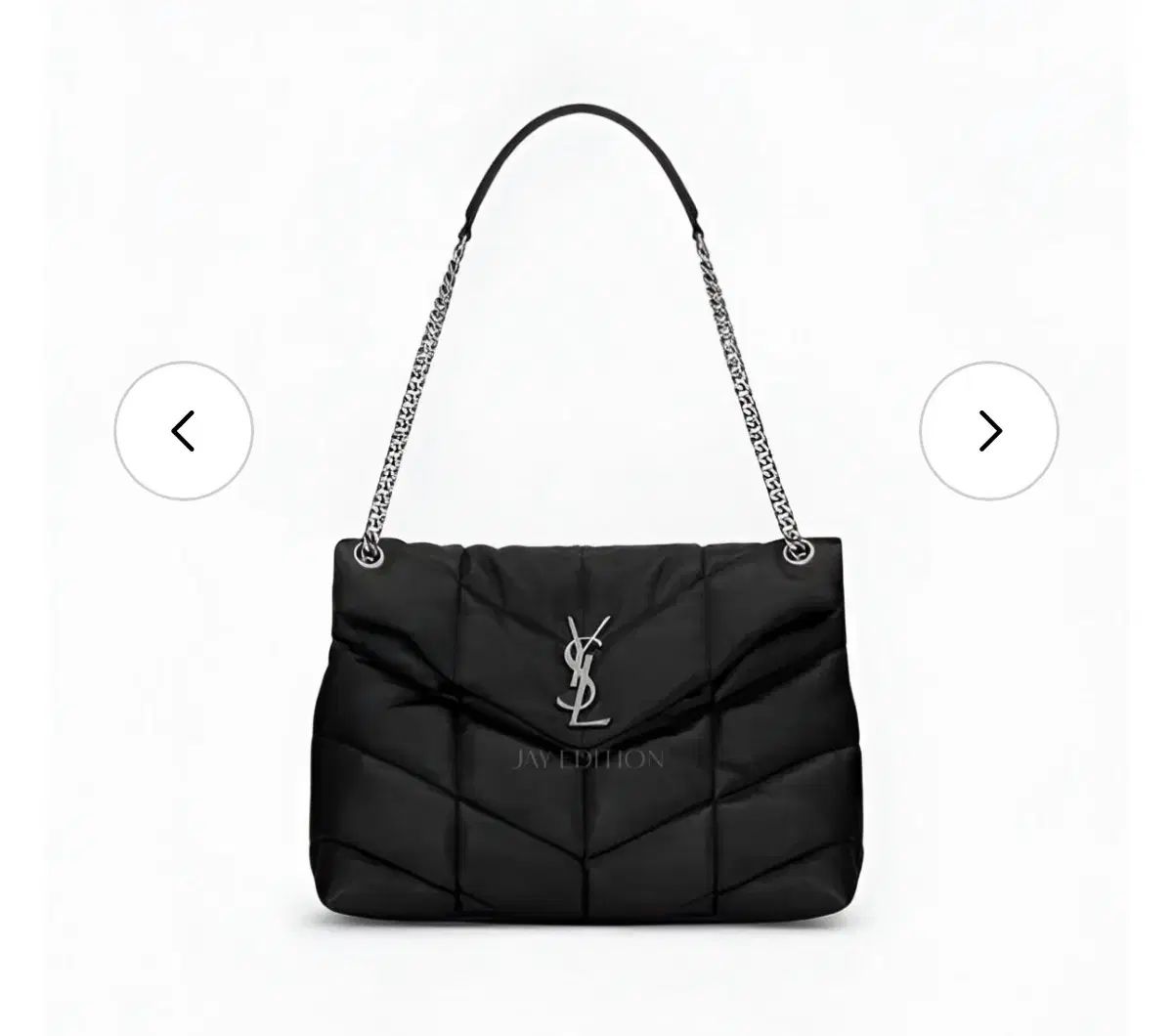 Saint Laurent サンローラン ルル パファーバッグ Mサイズ シルバー