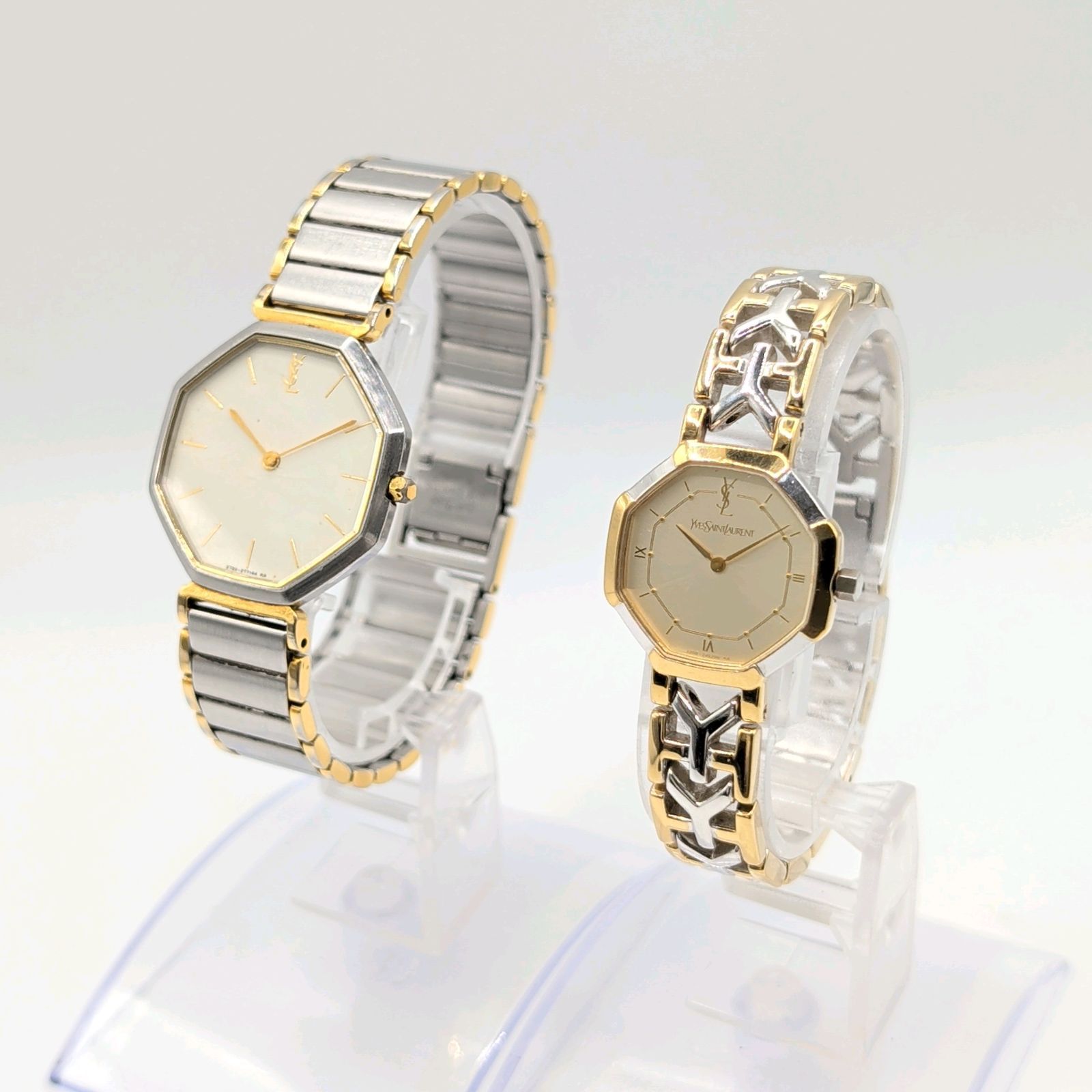 Yves Saint Laurent 2720-272269 4630-E63484 Y 他 Watch quartz Gold Silver Combi Y2K 00S イブサンローラン サンローラン 時計 クオーツ レディース ゴールド シルバー 稼働品