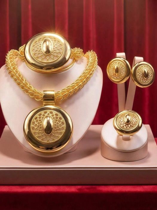 jewelry women's set thick gold jewelry holiday accessories women's gold jewelry Dubai jewelry set mother collection women's necklace jewelry collection stylish Brazilian gold star