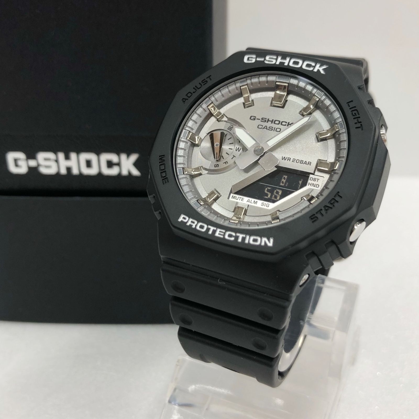 未使用に近い CASIO G-SHOCK GA-2100SB-1AJF ブラック メタリック 腕時計 デジタル アナログ Gショック 234 6,390円