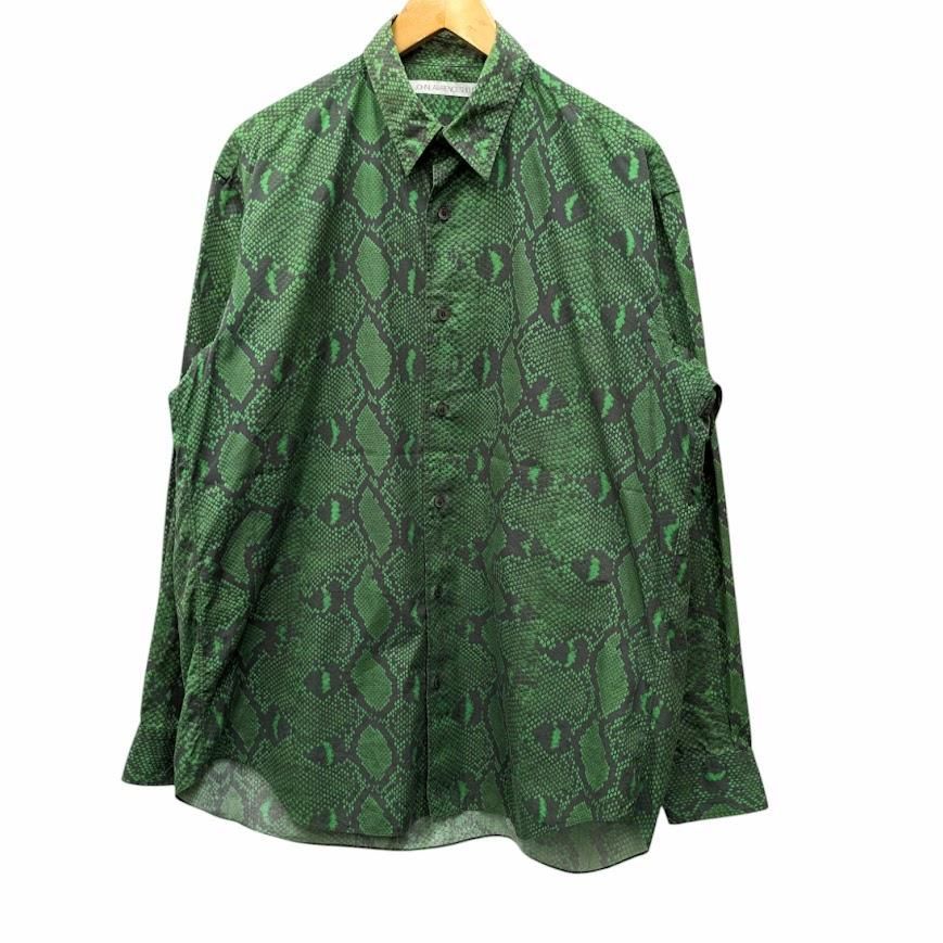 JOHN LAWRENCE SULLIVAN ジョンローレンスサリバン PYTHON PRINTED COTTON REGULAR COLLAR SHIRT 3B001-0219-37 サイズ48 G00184 7,227円