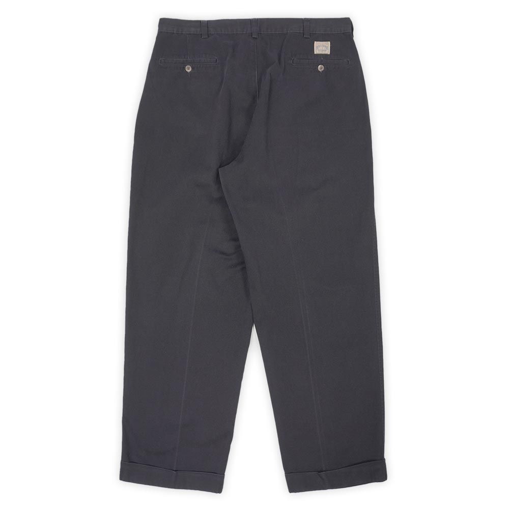 ポロラルフローレン POLO RALPH LAUREN 美品 90s 90年代 2タック チノトラウザー CHINO 初期タグ USA ヴィンテージ アメリカ 古着 メンズ パンツ ダークネイビー W36 L30【中古】 15,246円