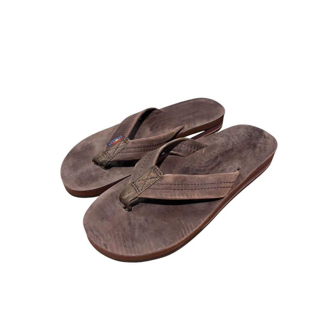 RAINBOW SANDALS (レインボーサンダル) 別注MEDIUM STRAP SINGLEMEDIUM STRAP SINGL ブラウン ONE SIZE