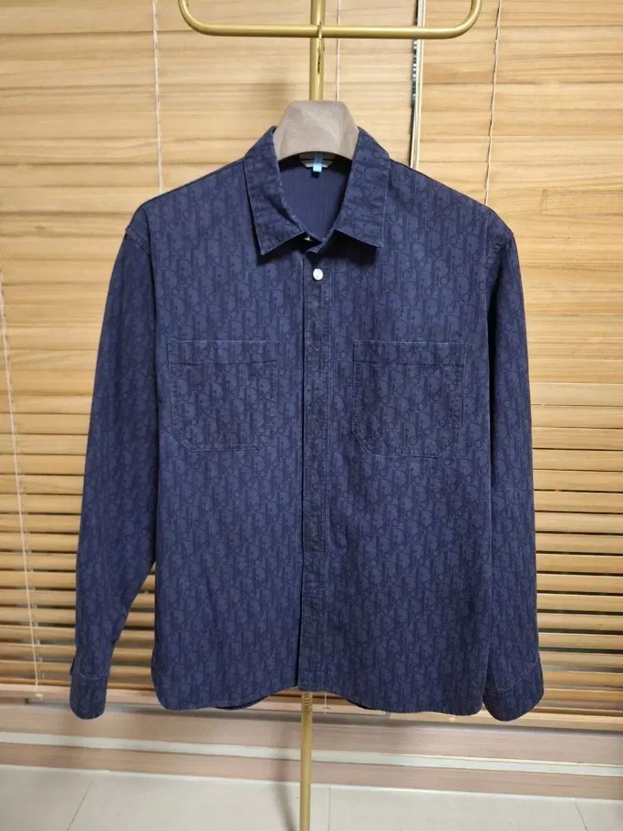 正規品／ほぼ新品／39サイズ ディオール オブリーク カスリ デニム ジャケット ネイビー