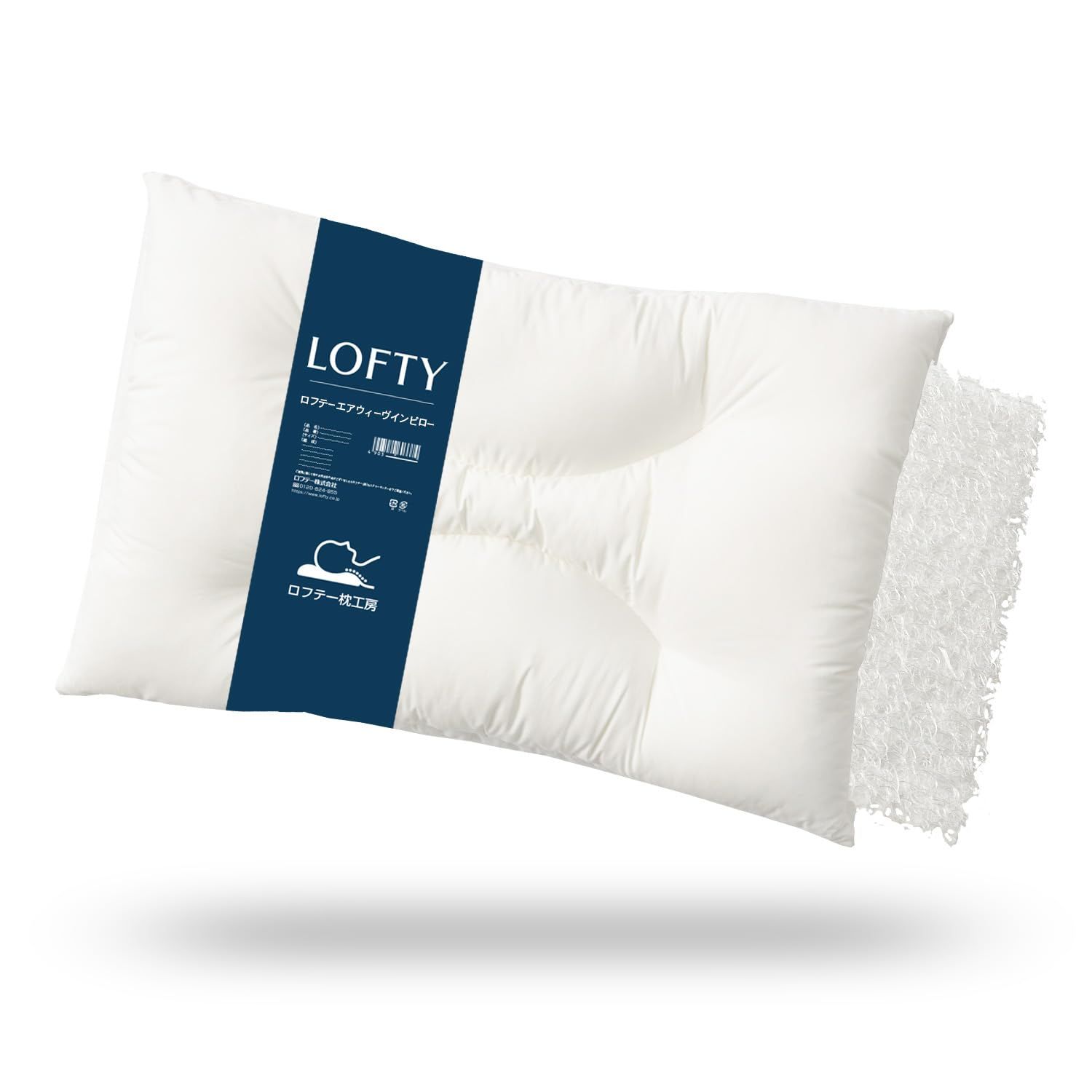 LOFTY 枕 まくら 【 質の高い眠りへ 】 ロフテー エアウィーヴインピロー [ ロフテーのフィット感 × エアウィーヴのサポート力 ] 安定 フィット 洗える 熟睡 首 肩 寝返りサポート 寝姿勢 仰向け 横向き 安眠枕 快眠枕i