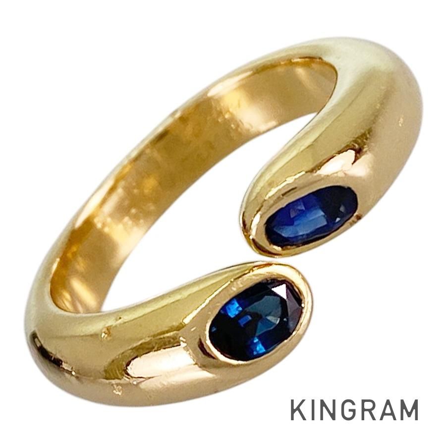 カルティエ Cartier エリプス ドゥ テッドリング K18YG サファイア 14号(54) リング sss【中古】
