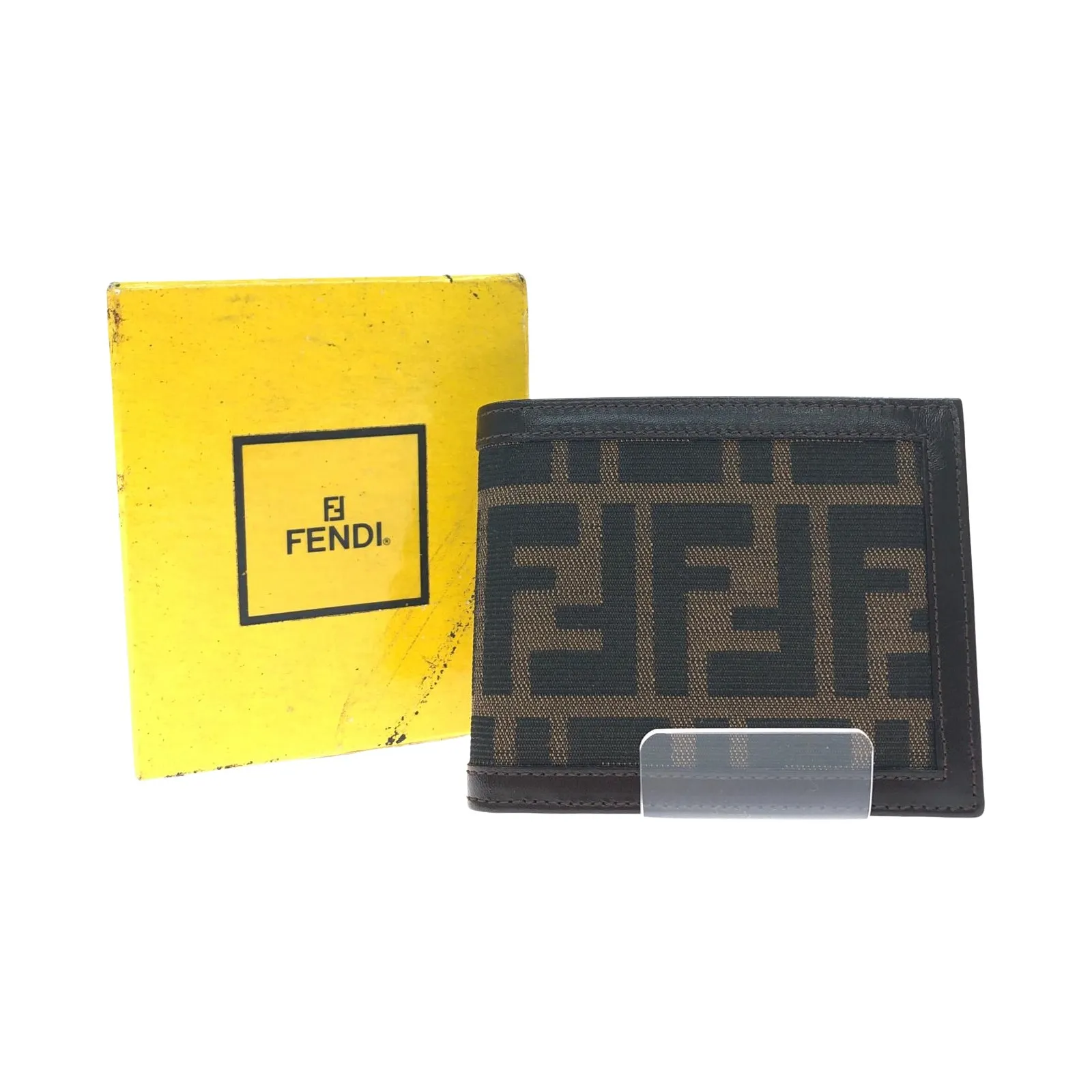 FENDI フェンディ ユニセックス 二つ折り財布 ヴィンテージ ズッカ キャンバス×レザー 2289-31011-008 FENDI フェンディ ユニセックス 二つ折り財布 ヴィンテージ ズッカ
