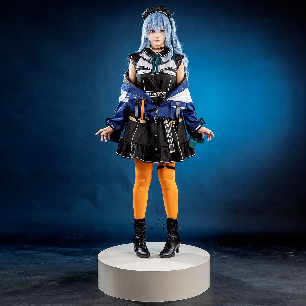新品未使用 高品質版 Hololive 星街すいせい コスプレ衣装 VTuber バーチャルアイドル 洋装風 ワンピース ジャケット ステージ衣装 オーダーメイド対応 XS～L
