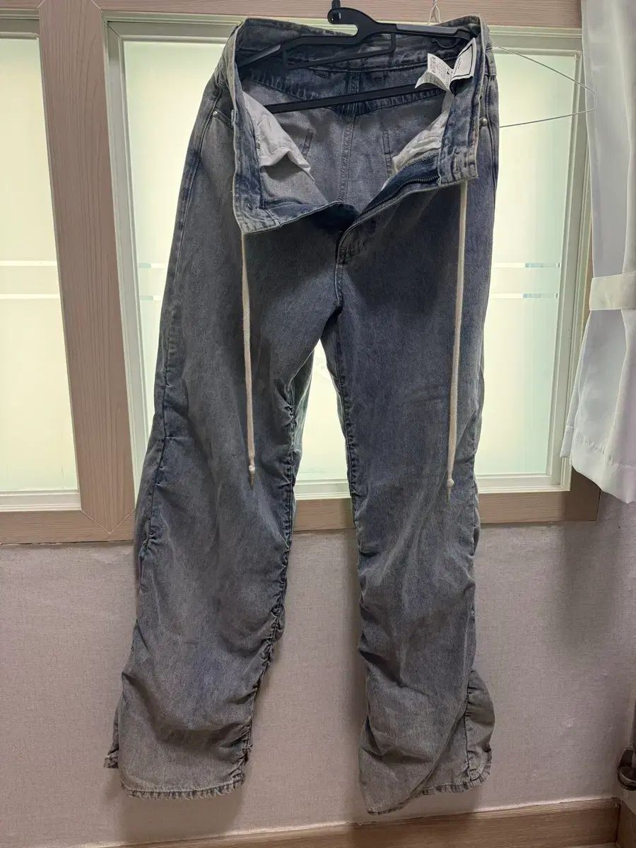 24ss ウーヨンミ(WOOYOUNGMI) シャーリング ワイド デニム 46