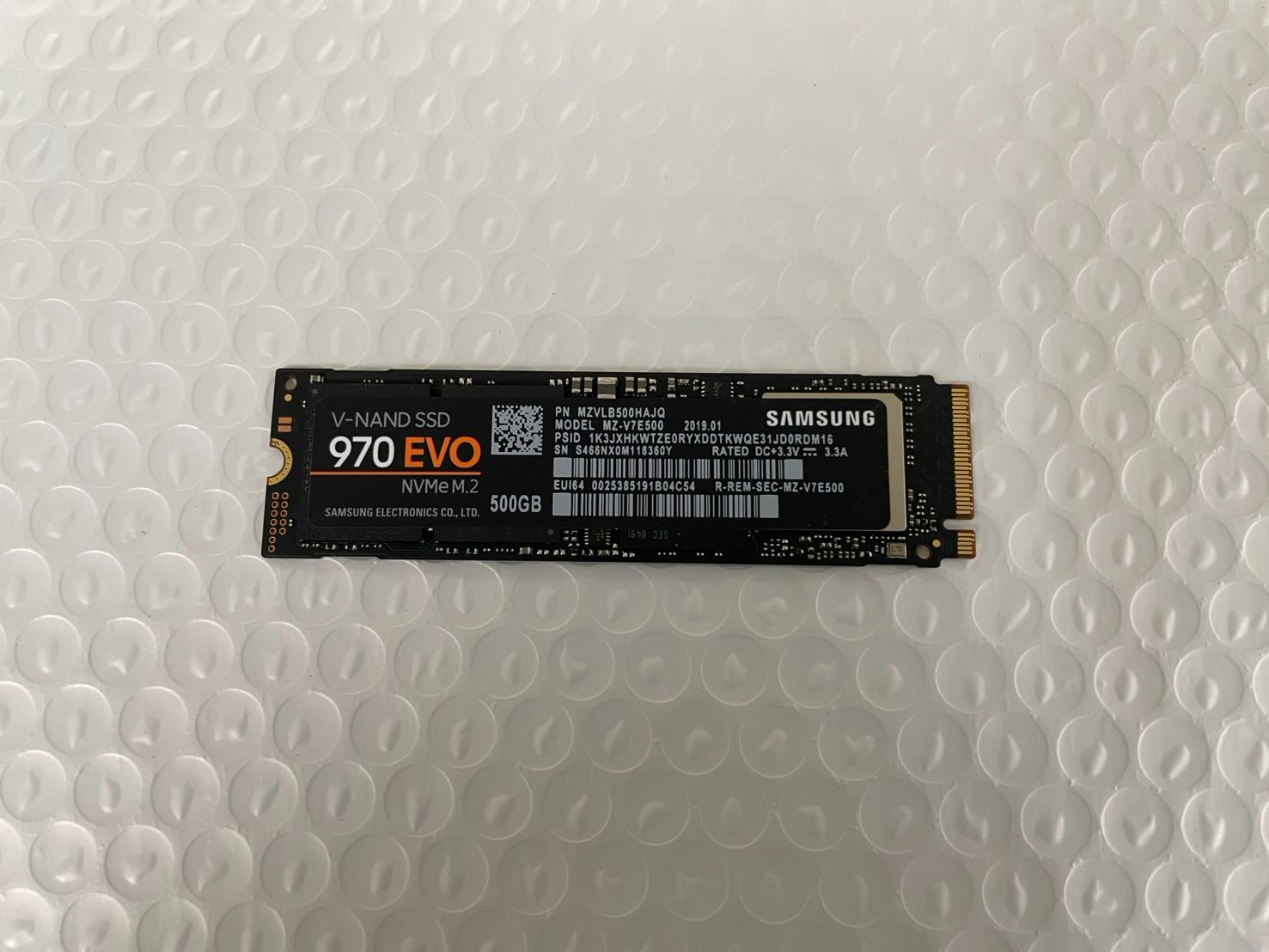 SAMSUNG 970 EVO V-NAND 500GB M.2 NVMe SSD