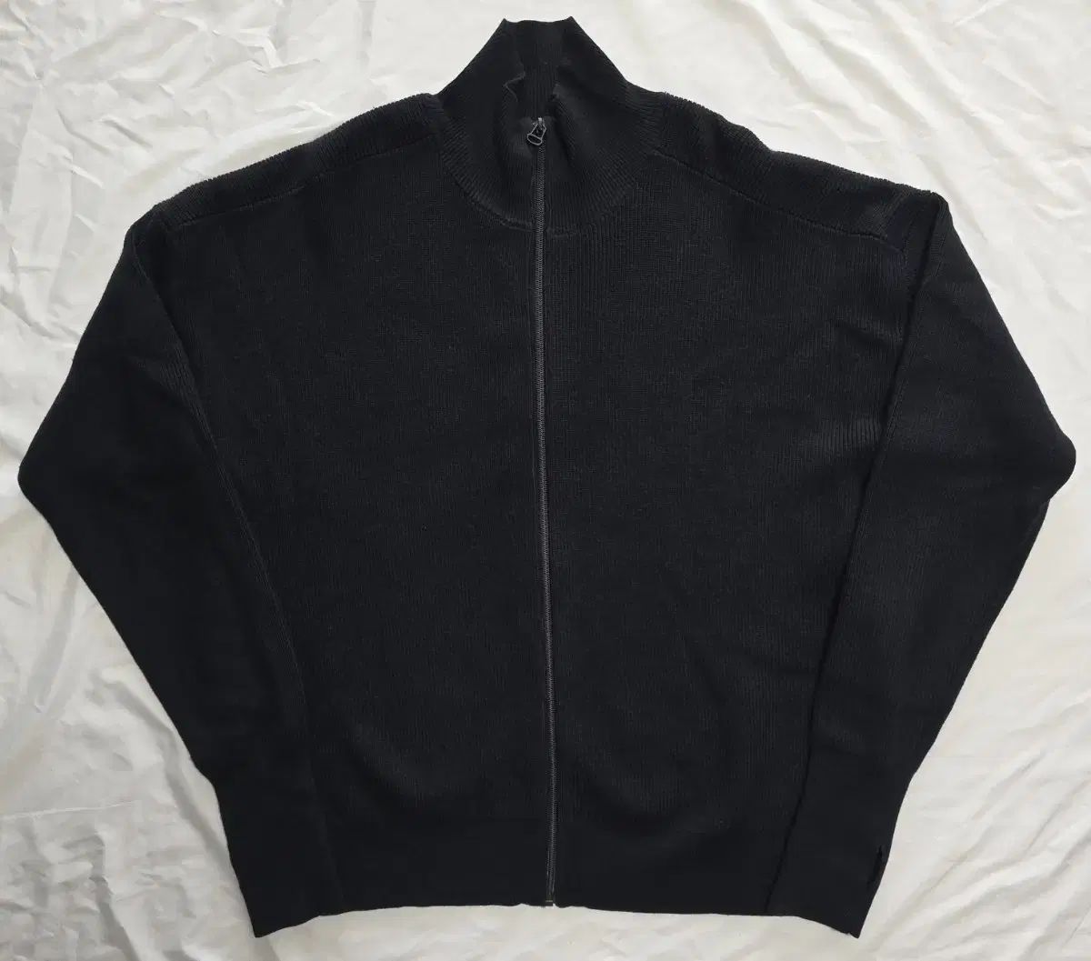 ユニクロU 21FW メリノブレンドフルジップアップセーター XXL ブラック
