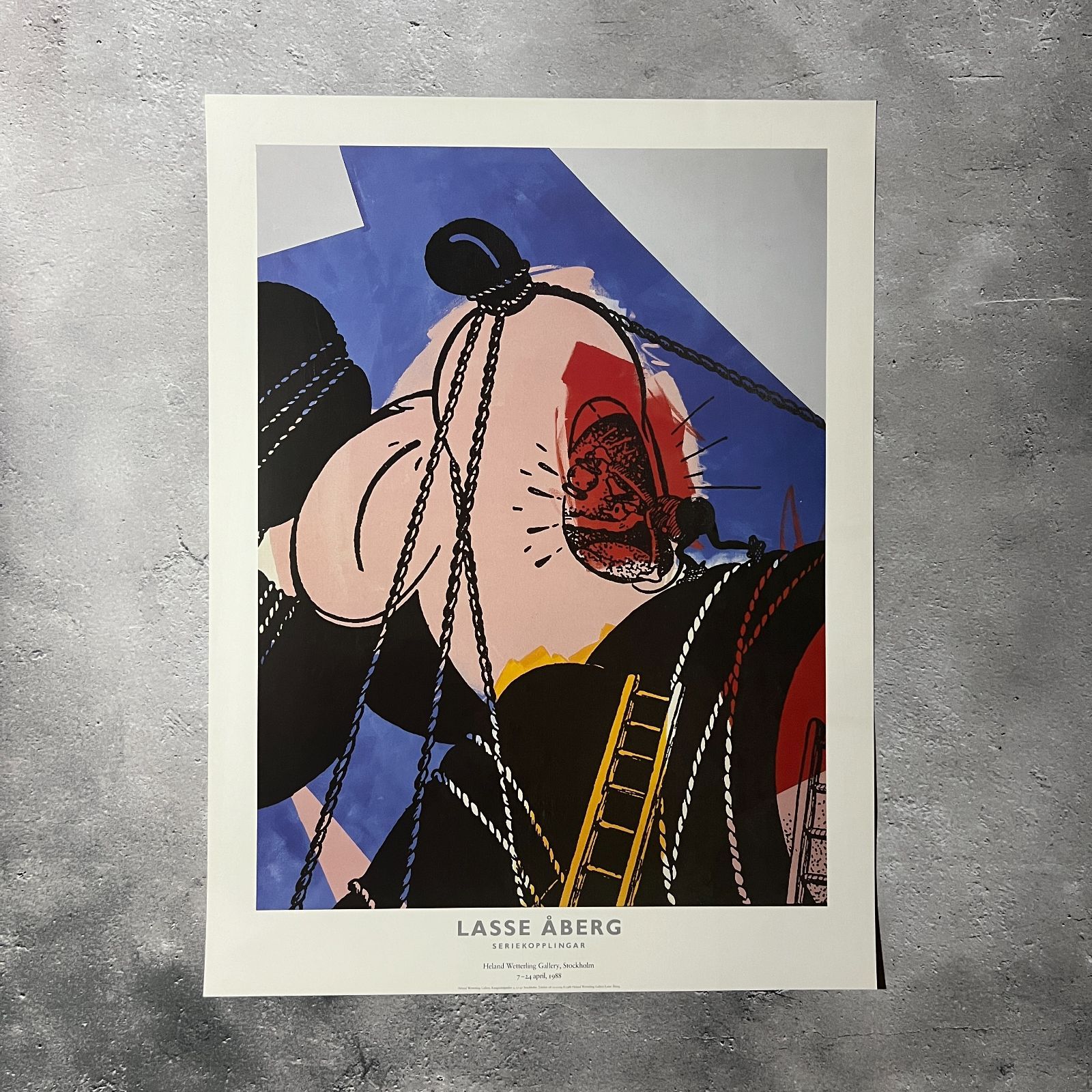 アート｜Lasse Åberg｜Seriekopplingar｜展覧会ポスター｜1988