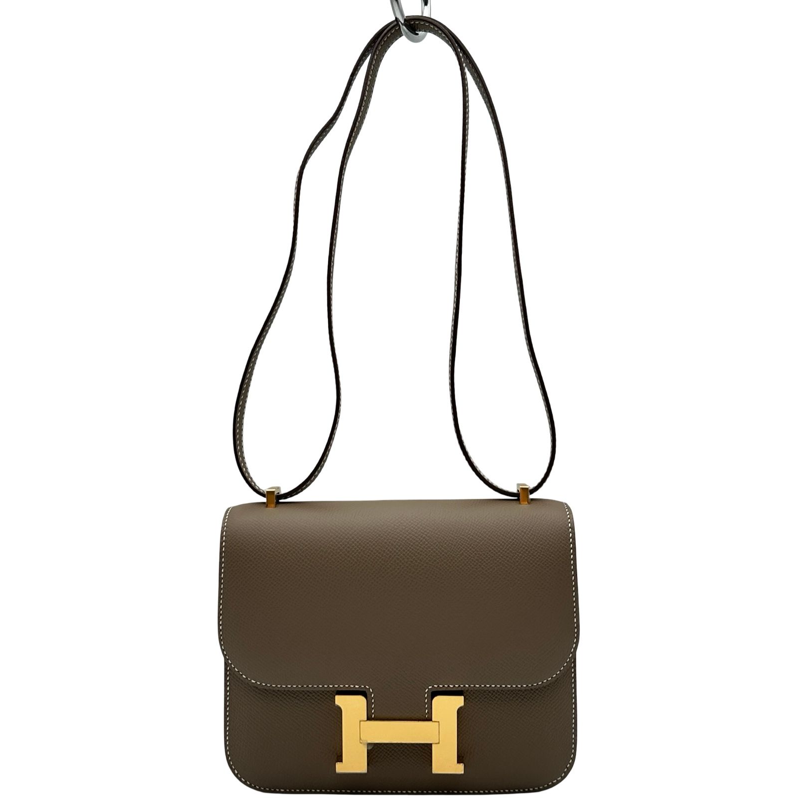 エルメス HERMES コンスタンス3ミニ ミロワール W刻印 エトゥープ ゴールド金具 エプソン レディース ショルダーバッグ 808,500円