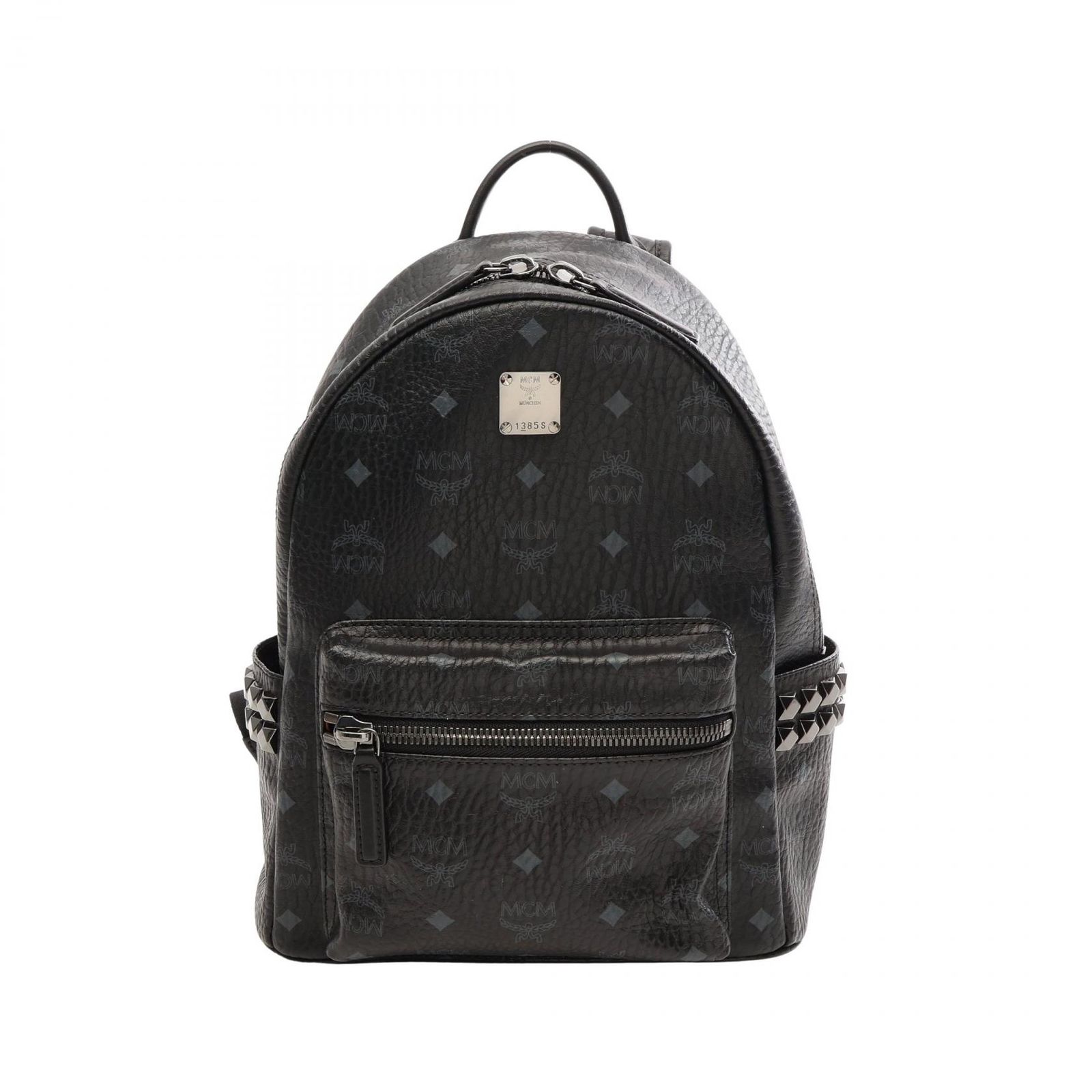 エム・シー・エム MCM リュックサック バックパック Stark スターク ヴィセトス サイドスタッズ MMK6SVE37BK001 PVCコーティングキャンバス STARK VISETOS ユニセックス