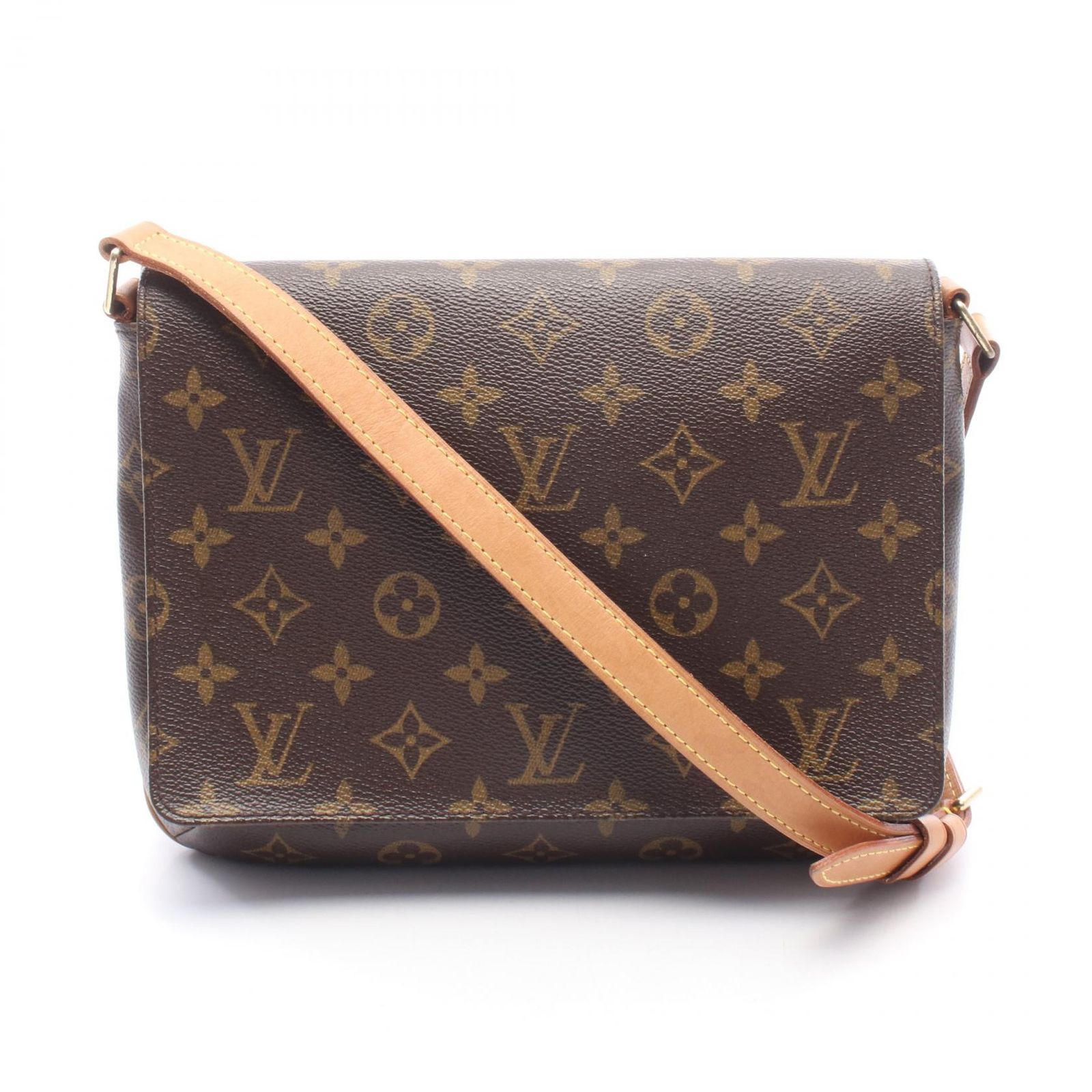 ルイ・ヴィトン LOUIS VUITTON ショルダーバッグ ミュゼットタンゴ ロングストラップ モノグラム M51388 PVCコーティングキャンバス レザー ミュゼット・タンゴ ロング