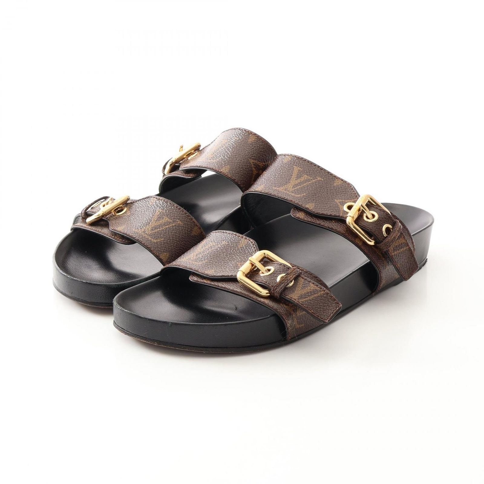 ルイ・ヴィトン LOUIS VUITTON ミュール ボンディアライン モノグラム PVCコーティングキャンバス レザー ボンディアライン ミュール レディース Used B