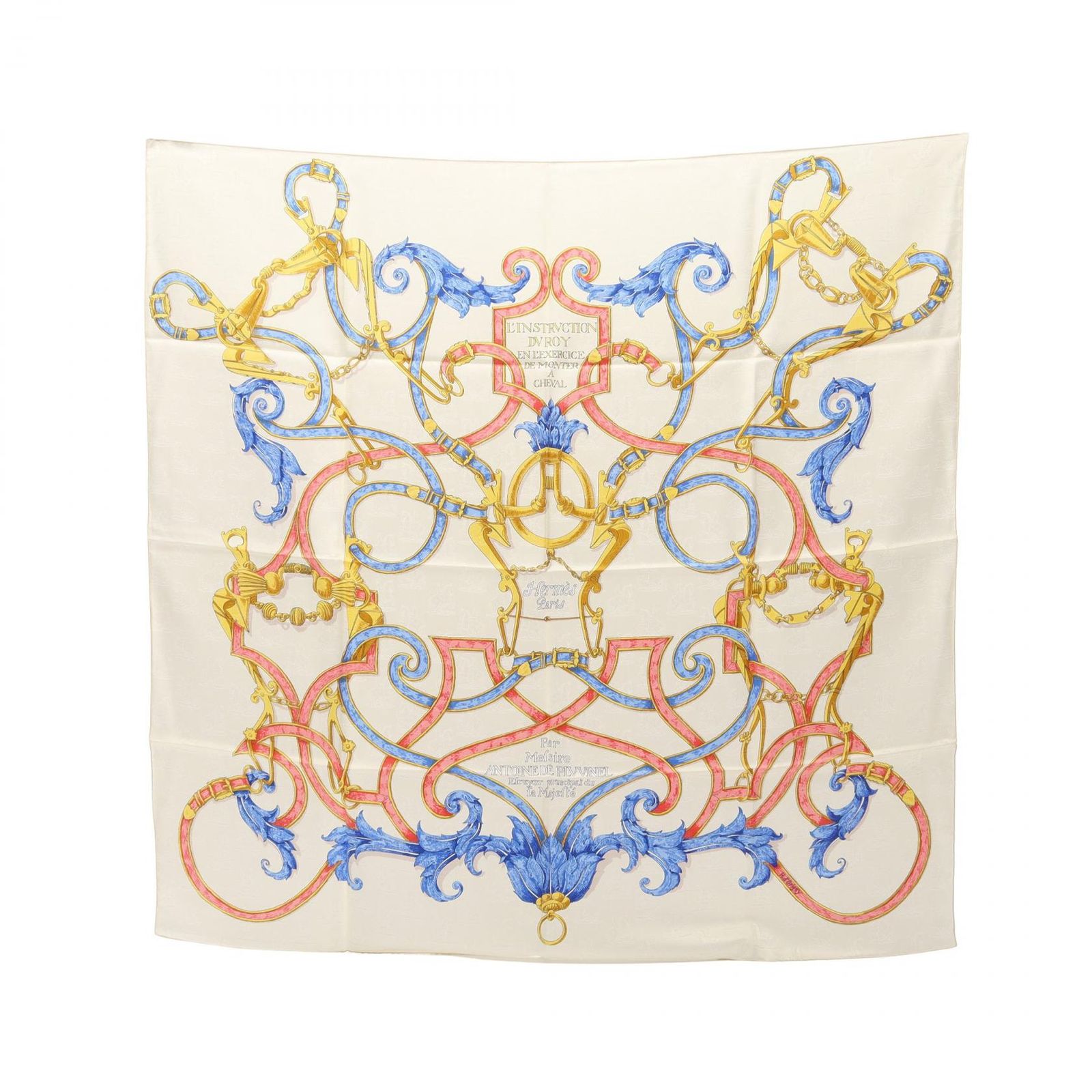 エルメス HERMES スカーフ カレ90 Par Mefsire ANTOINE DE PLVVINEL シルク カレ90 レディース Used A