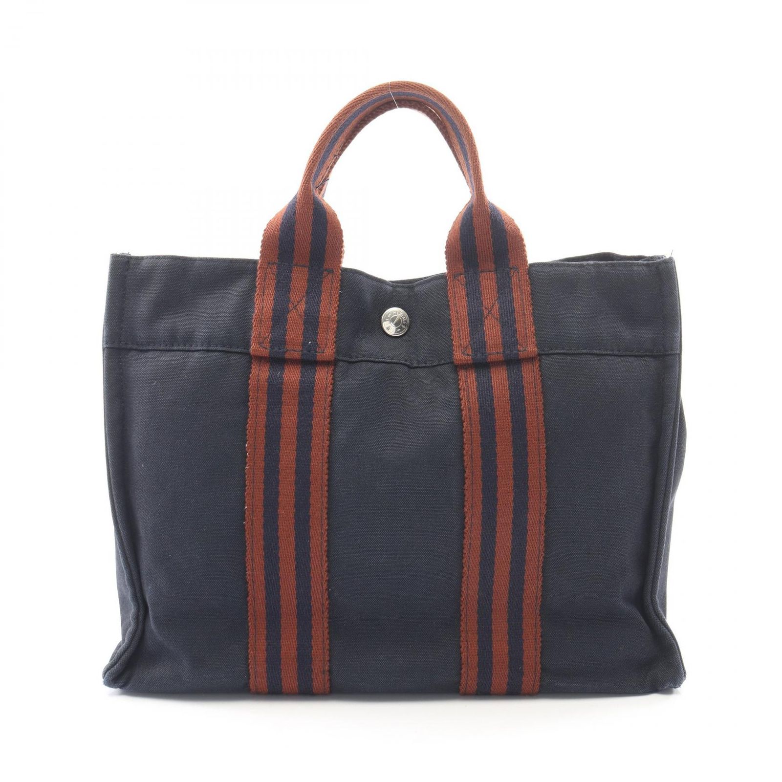 エルメス HERMES トートバッグ フールトゥPM ネイビー キャンバス フールトゥトートPM ネイビー レディース Used B 19,512円