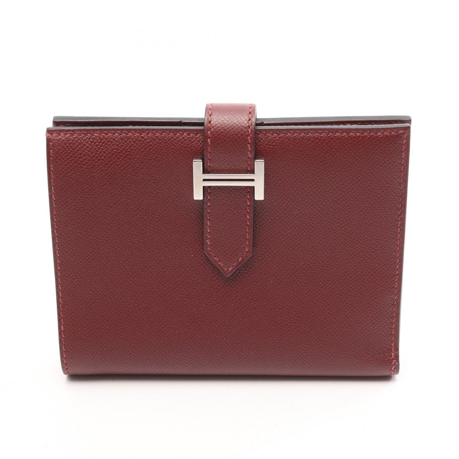エルメス HERMES 二つ折り財布 ベアンコンパクト ルージュアッシュ 084817CK ルージュアッシュ その他 ベアン コンパクト ルージュアッシュ レディース Used A