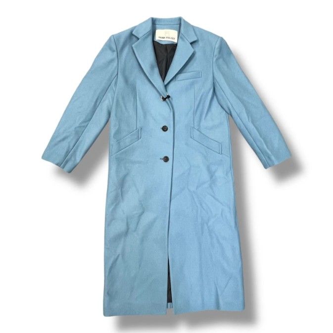 参考上代50600円 未使用 PRANK PROJECT Melton Single Chester Coat チェスターコート ロングコート プランクプロジェクト 31232165602 ブルー （163MG）