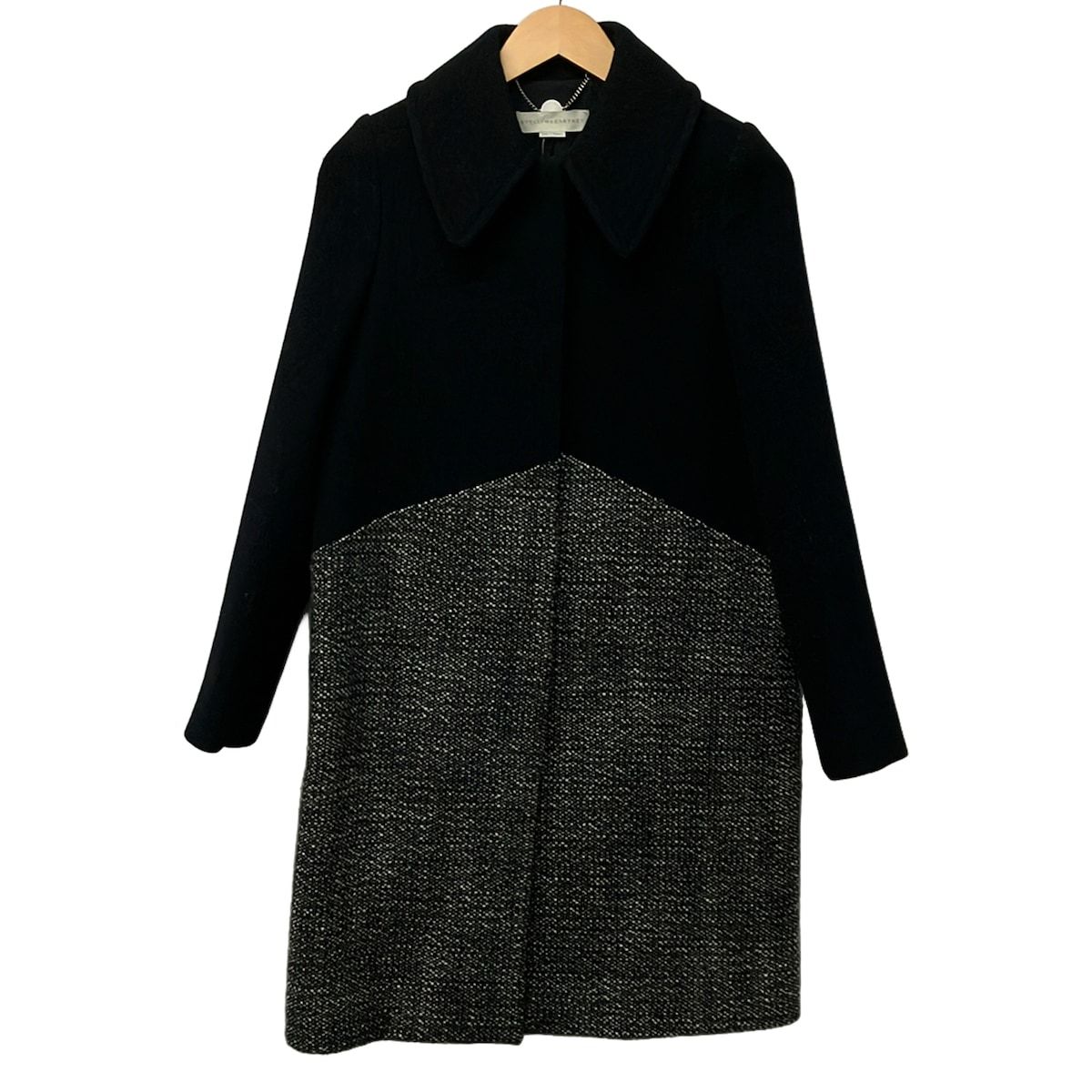 stellamccartney(ステラマッカートニー) コート サイズ36 M レディース美品 - 黒×白 長袖/秋/冬 7,280円