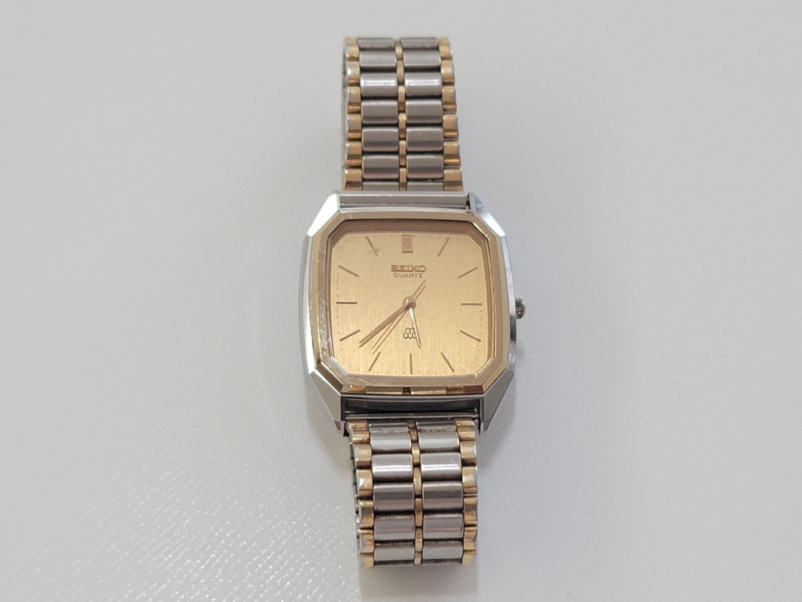 ★高級【SEIKO DOLCE】ツインクォーツ 超硬ケース 9441-5000 八角形 コンビ 80s ヴィンテージ ジャンク セイコー メンズ