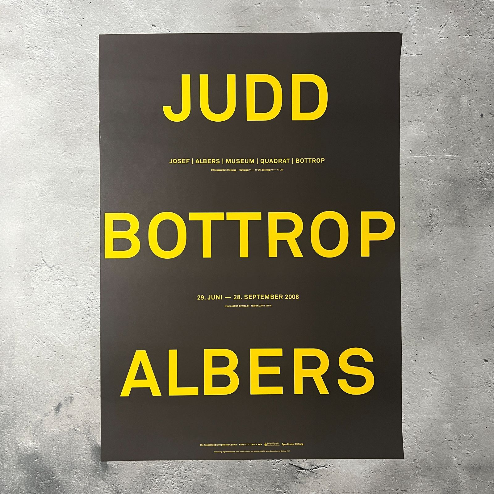 アート｜Donald Judd × Josef Albers｜Color, Material, Space｜展覧会ポスター｜2008｜ドナルド・ジャッド