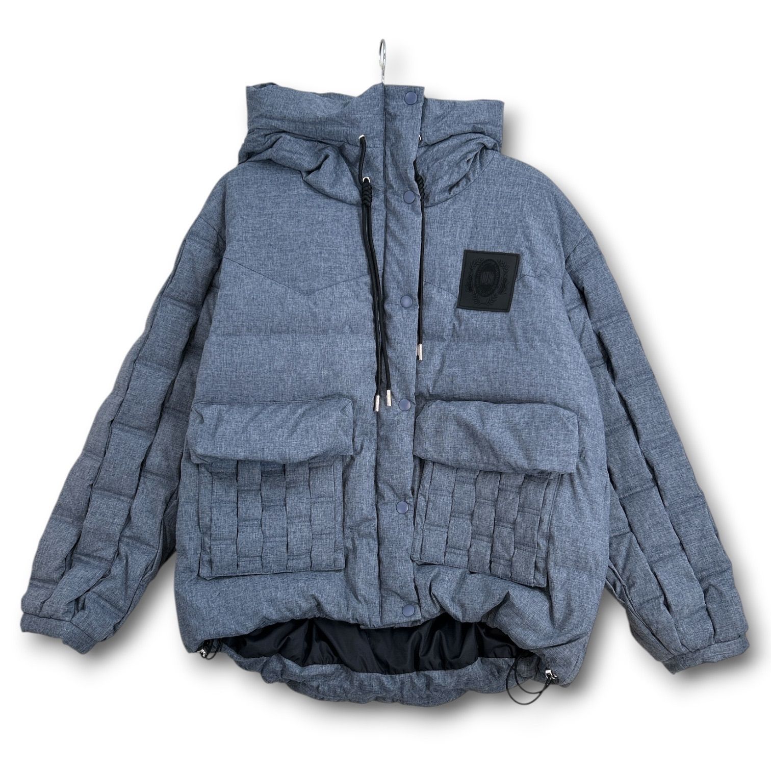 DOUBLE STANDARD CLOTHING ダブルスタンダードクロージング シャンブレータフタダウンジャケット イントレチャート アウター 青 ブルー 36 レディース 冬 ゴーゴー古着久喜倉庫店 8 No.2902