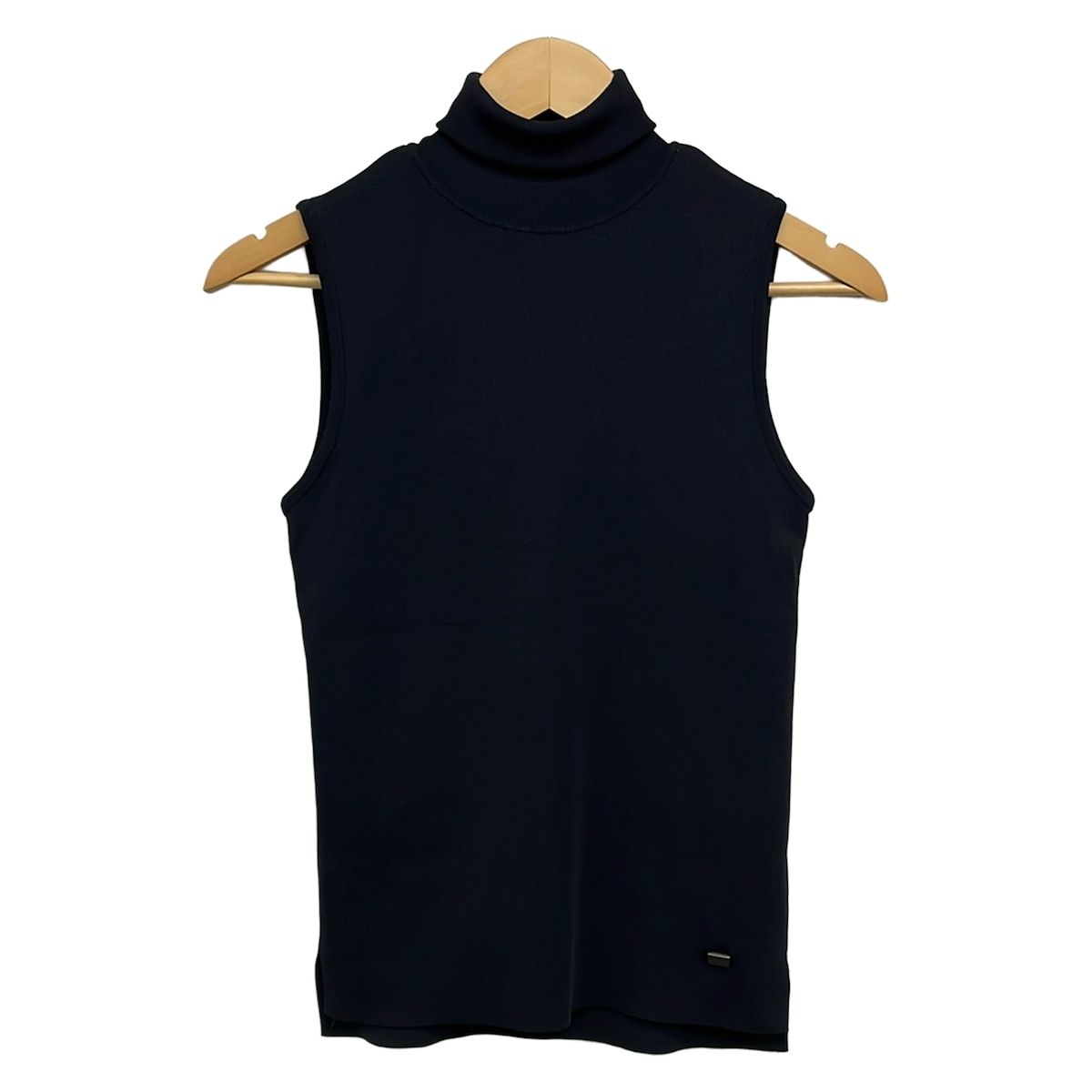 FOXEY(フォクシー) ノースリーブセーター サイズ38 M レディース美品 - 32863 ネイビー タートルネック