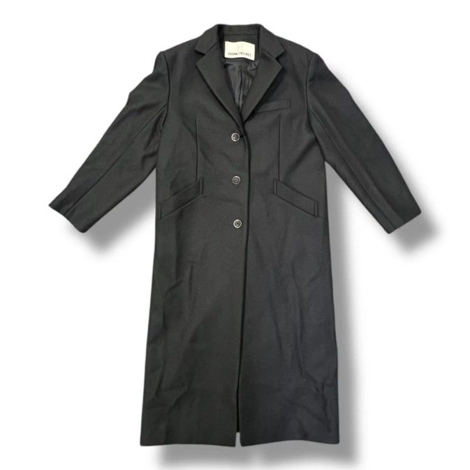参考上代50600円 未使用 PRANK PROJECT Melton Single Chester Coat チェスターコート ロングコート プランクプロジェクト 31232165602 ブラック （162MG）
