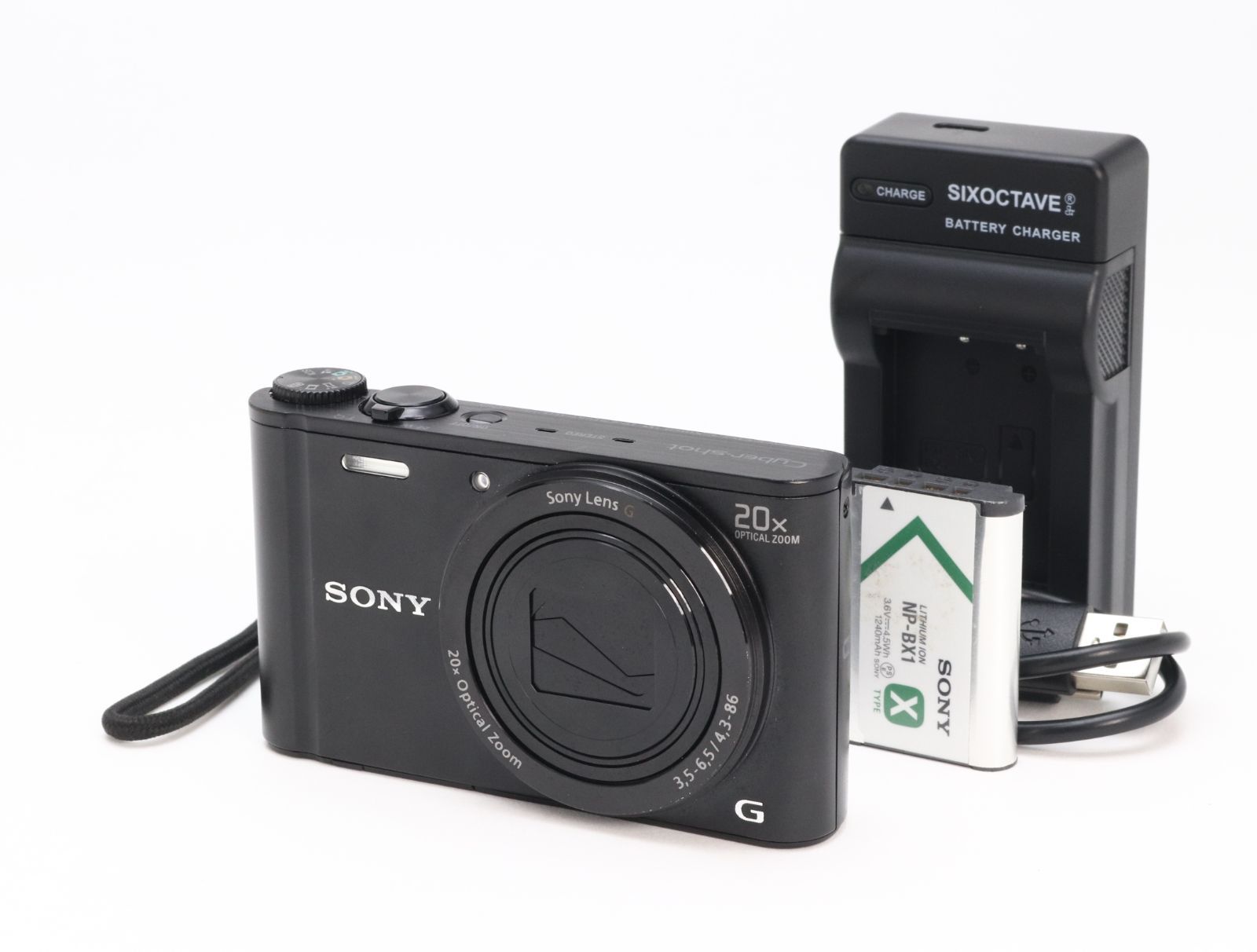 AB+ (良品) SONY ソニー Cyber-shot DSC-WX300 ブラック 初期不良返品対応 77-160