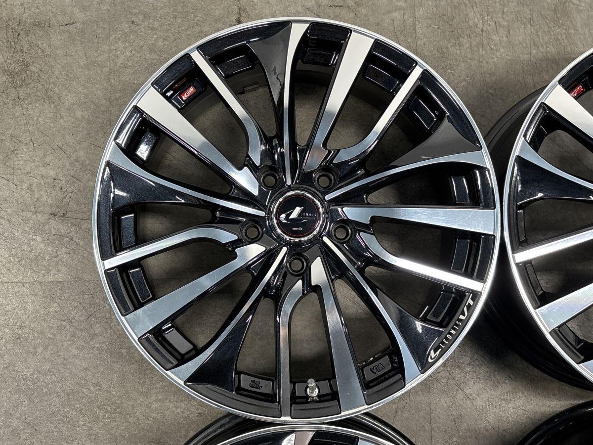 中古アルミ17X7.0レオニス　ノア、ヴォクシィ、ステップワゴン、CX-5など 美品】レオニス VT 17in 7J +53 PCD114.3 4本セット ノア ヴォクシー