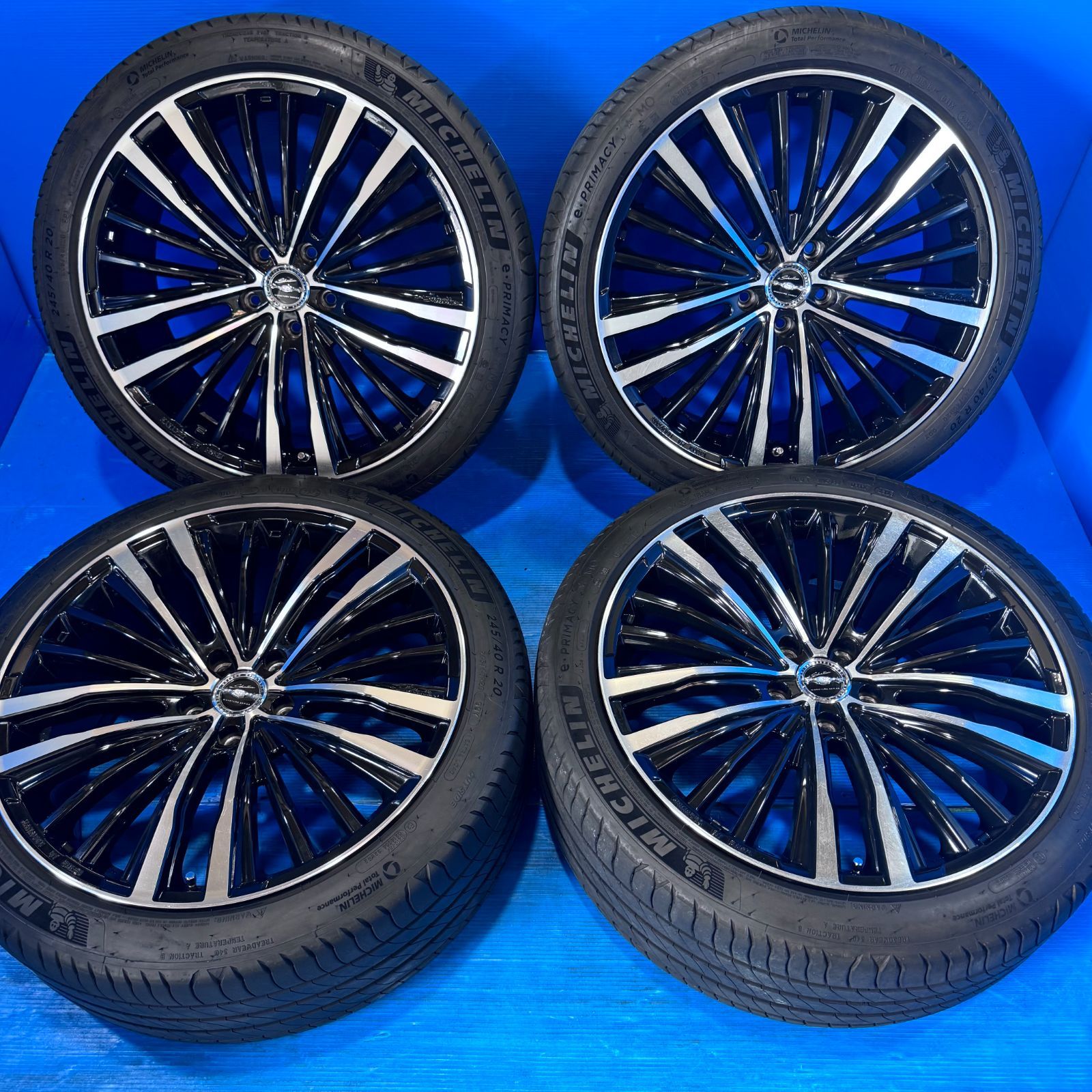 23年製 ミシュラン eプライマシー シャレン XR-75 20インチ 4本 8.5J+45 5H114.3 245/40R20 7分山 アルファード ハリアー RAV4