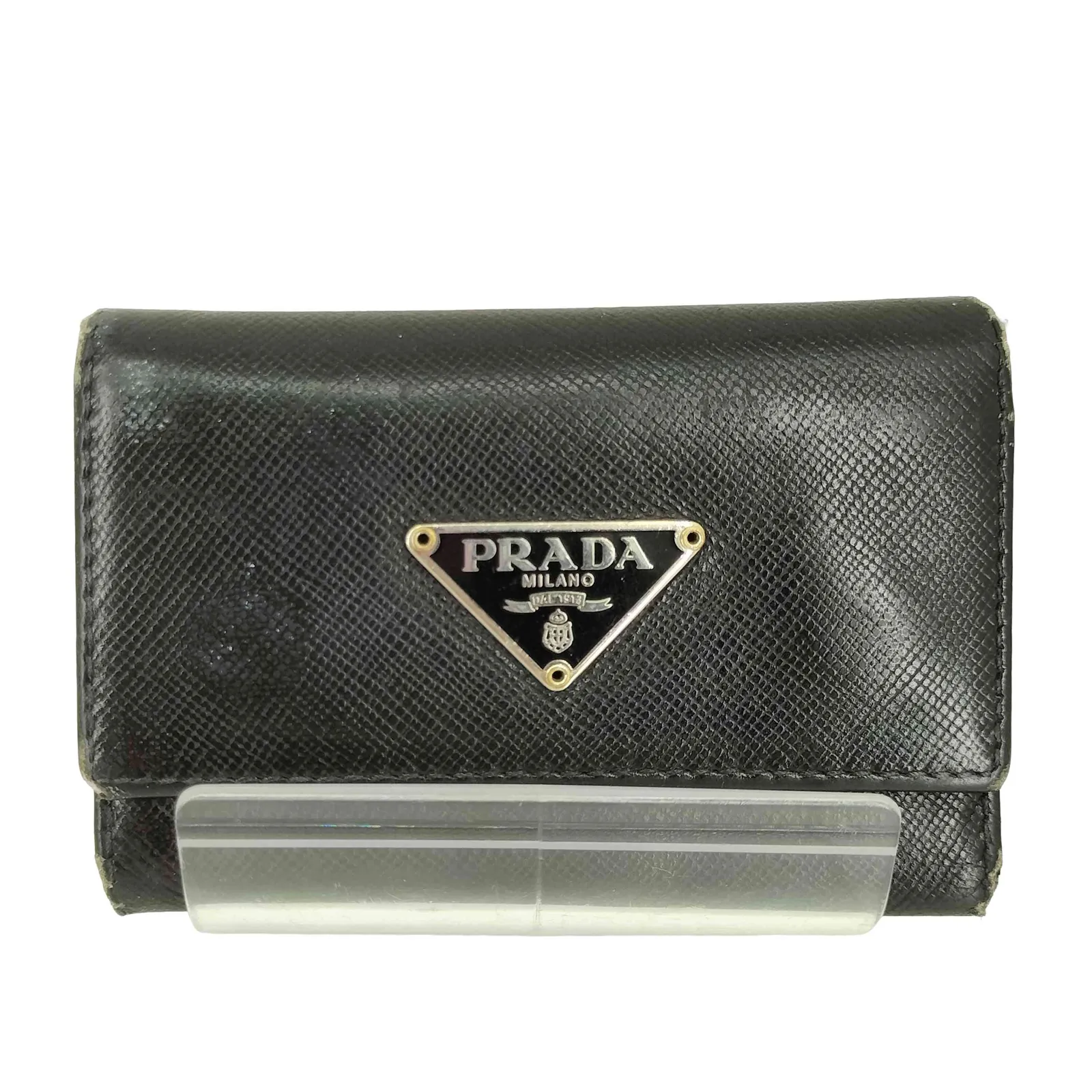 PRADA★キーケース【未使用級】 プラダ PRADA 6連キーケース メンズ 表記無 (傷や汚れあり) 中古・真贋
