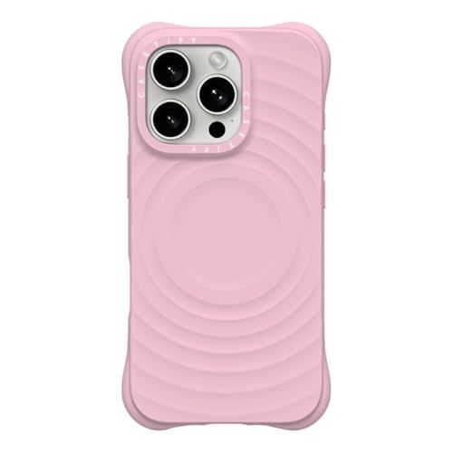 msCASETiFY ウェーブ シリコン iPhone 16 Pro ケース [波型シリコン/MagSafe対応/耐衝撃] - プリムローズ ピンク 8ce66e7d