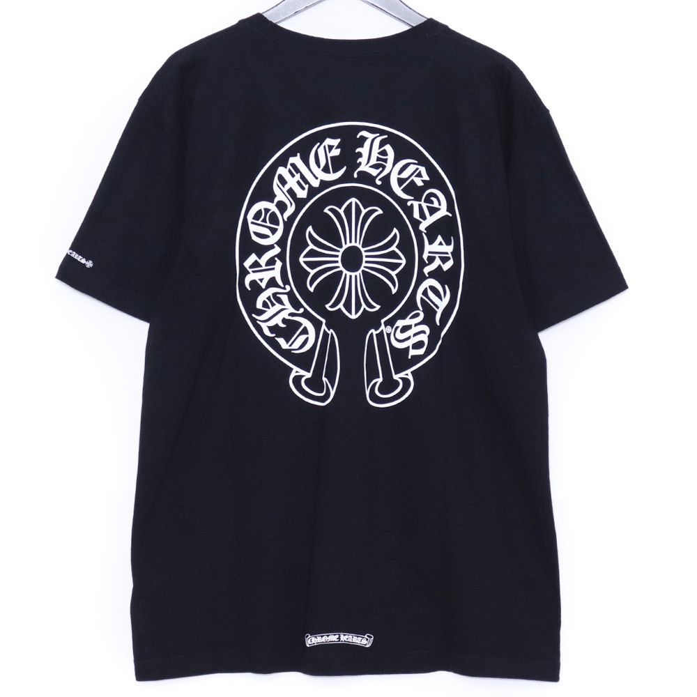 CHROME HEARTS ホースシュー ポケットTシャツ Lサイズ ブラック