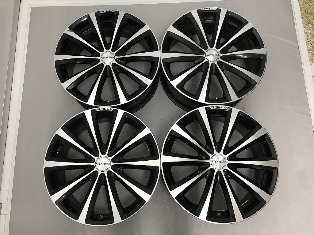 ◎格安 傷少 18inc 7.5J +40 114.3/5H 即納 4本 検) アルファード VOXY ハリアー RAV4 クラウン カムリ マークX エクストレイル キックス 19,832円