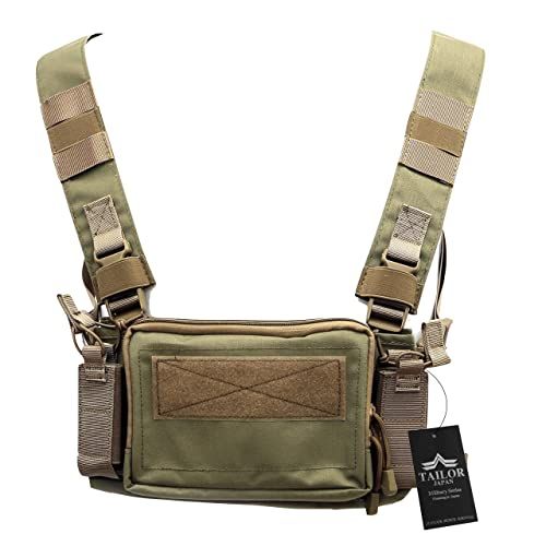[TAILOR JAPAN] サバゲー チェストリグ 軽量 ライトウェイト タクティカルベスト サバゲーベスト マガジンポーチ 軍規格 コーデュラ CORDURA 500Dナイロン製 カーキ タンカラー 茶色 (ブラウン)送料無料 318d6a32