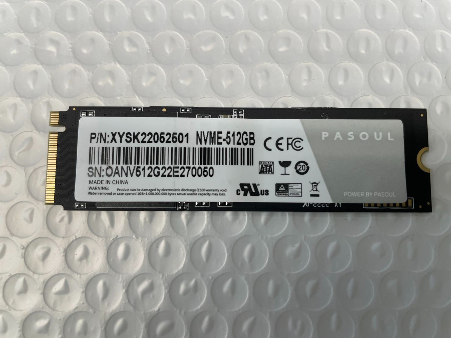 PASOUL 512GB M.2 NVMe SSD 7,599円