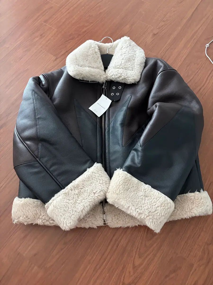 AECA WHITE FIRE FAUX MOUTON JACKET - BEIGE (L) 新品 出品