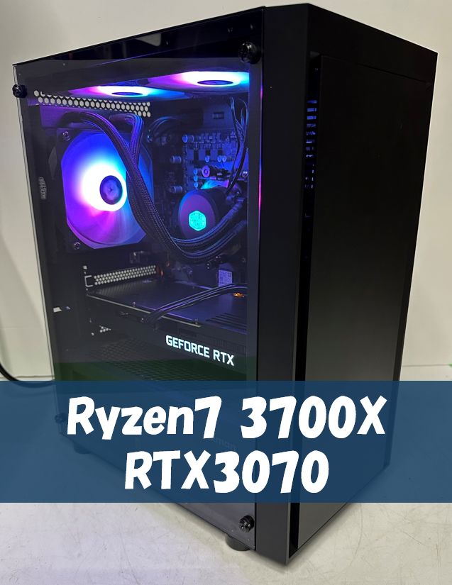新品ケース/ゲーミングパソコン/RTX3070/ryzen7 3700x/Windows11home/メモリ16GB/M.2SSD500GB/HDD2TB/RGBファン搭載/光り方の制御可能！