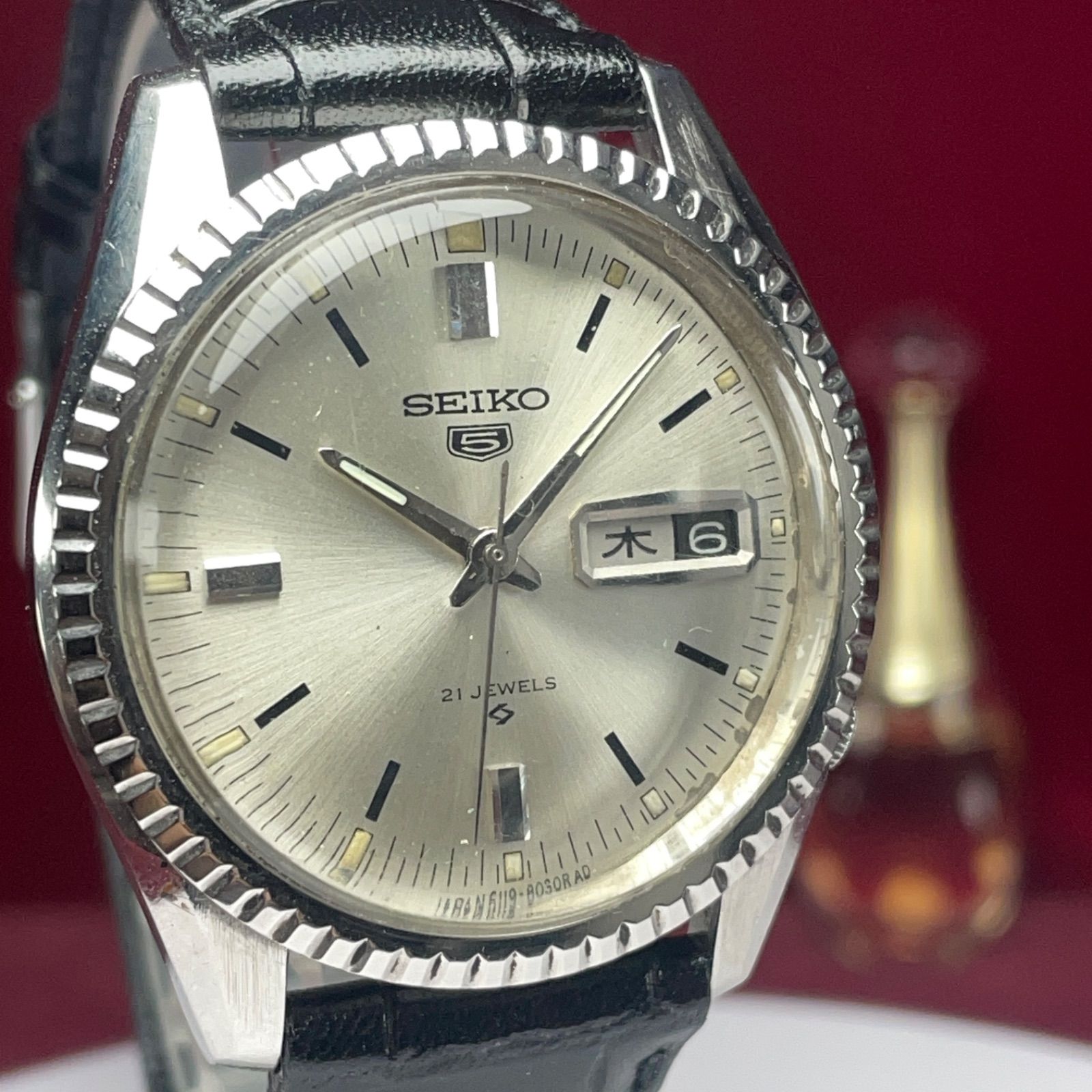 OH済/1968年製】 SEIKO セイコー 5 フルーテッドベゼル 自動巻 