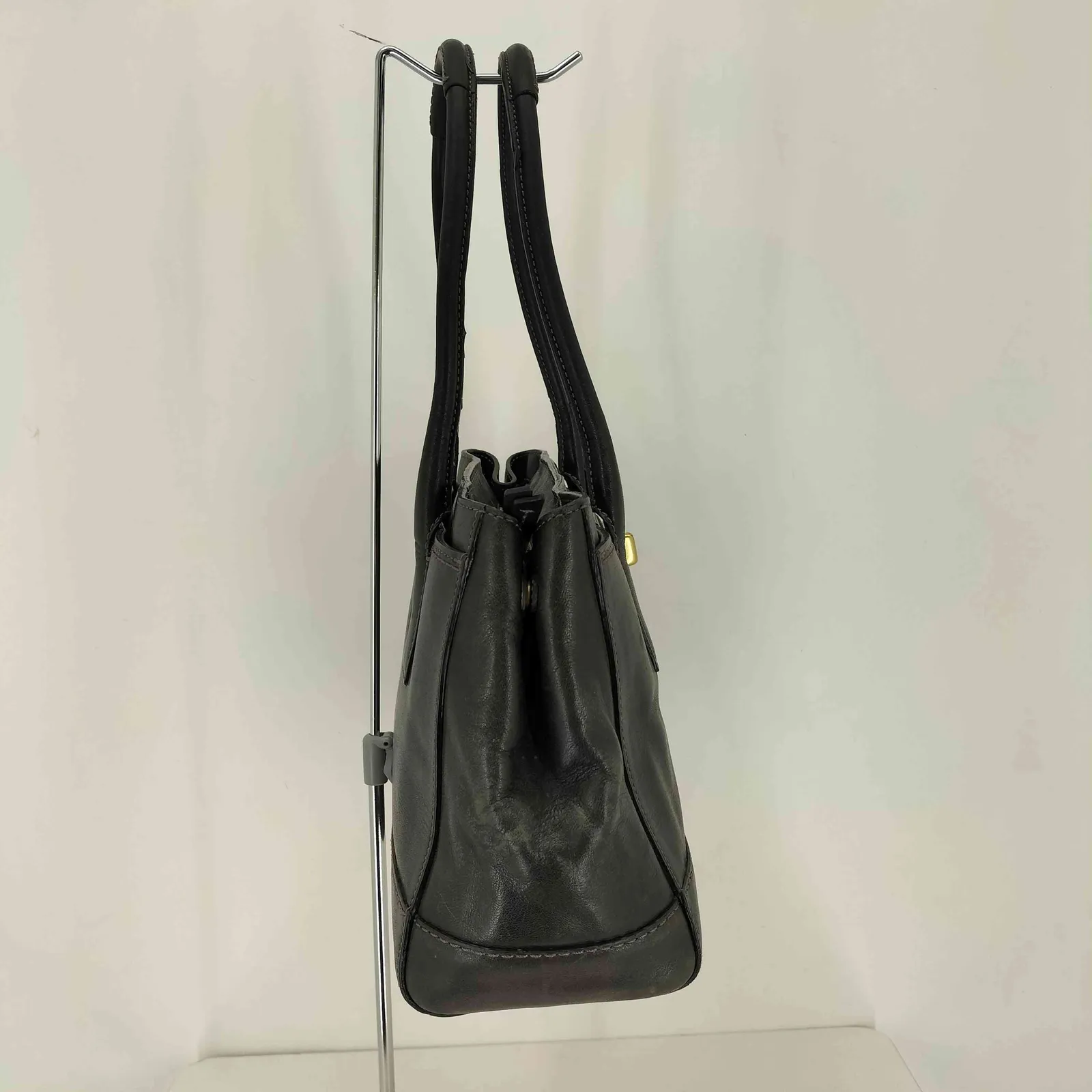 コーチ COACH レザー ターンロック ハンドバッグ leather turn lock