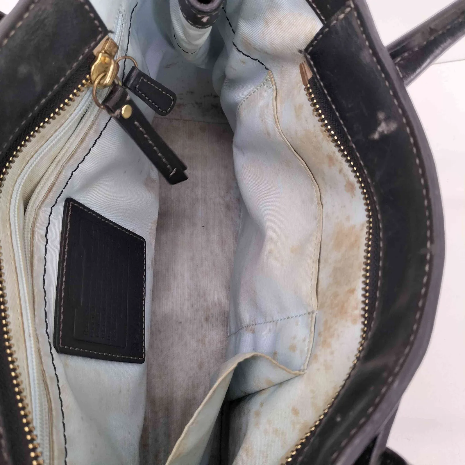 コーチ COACH レザー ターンロック ハンドバッグ leather turn lock