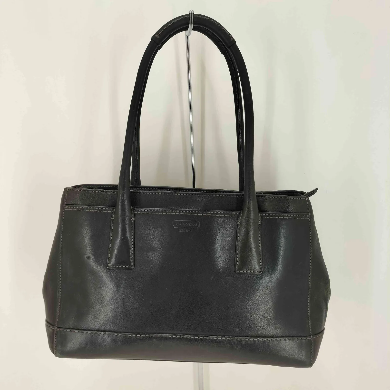 コーチ COACH レザー ターンロック ハンドバッグ leather turn lock